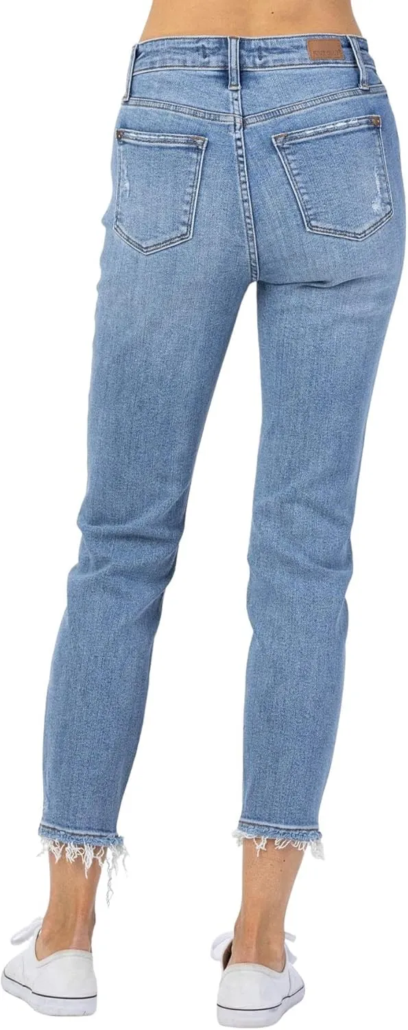 Judy Blue Women's High Rise Mineral Wash Relaxed Fit Jeans