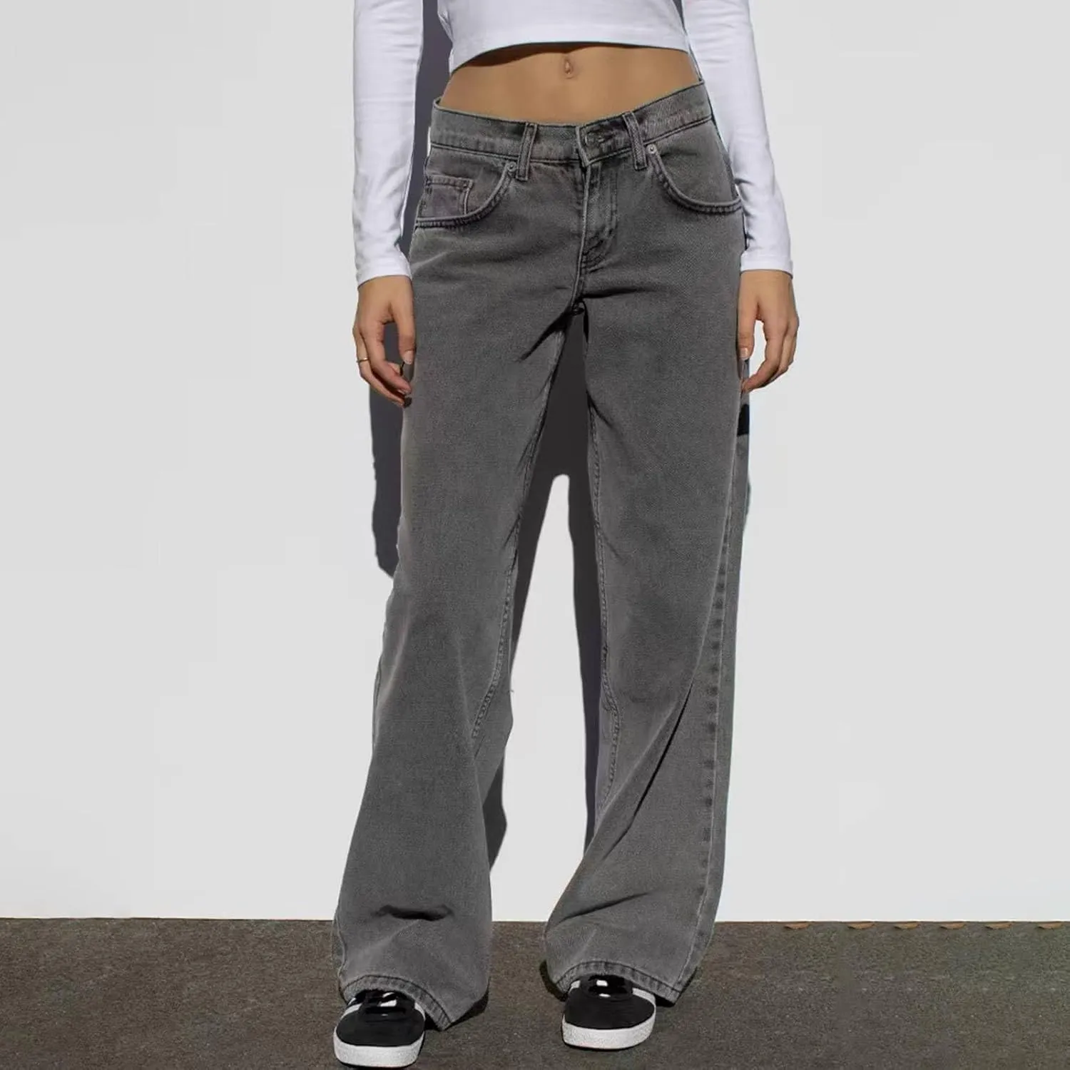 Khaki Flare Pants for Women Bell Bottom Jeans for Women High Waisted Stretch Flare Pants 5 Button Skinny Cut Jean