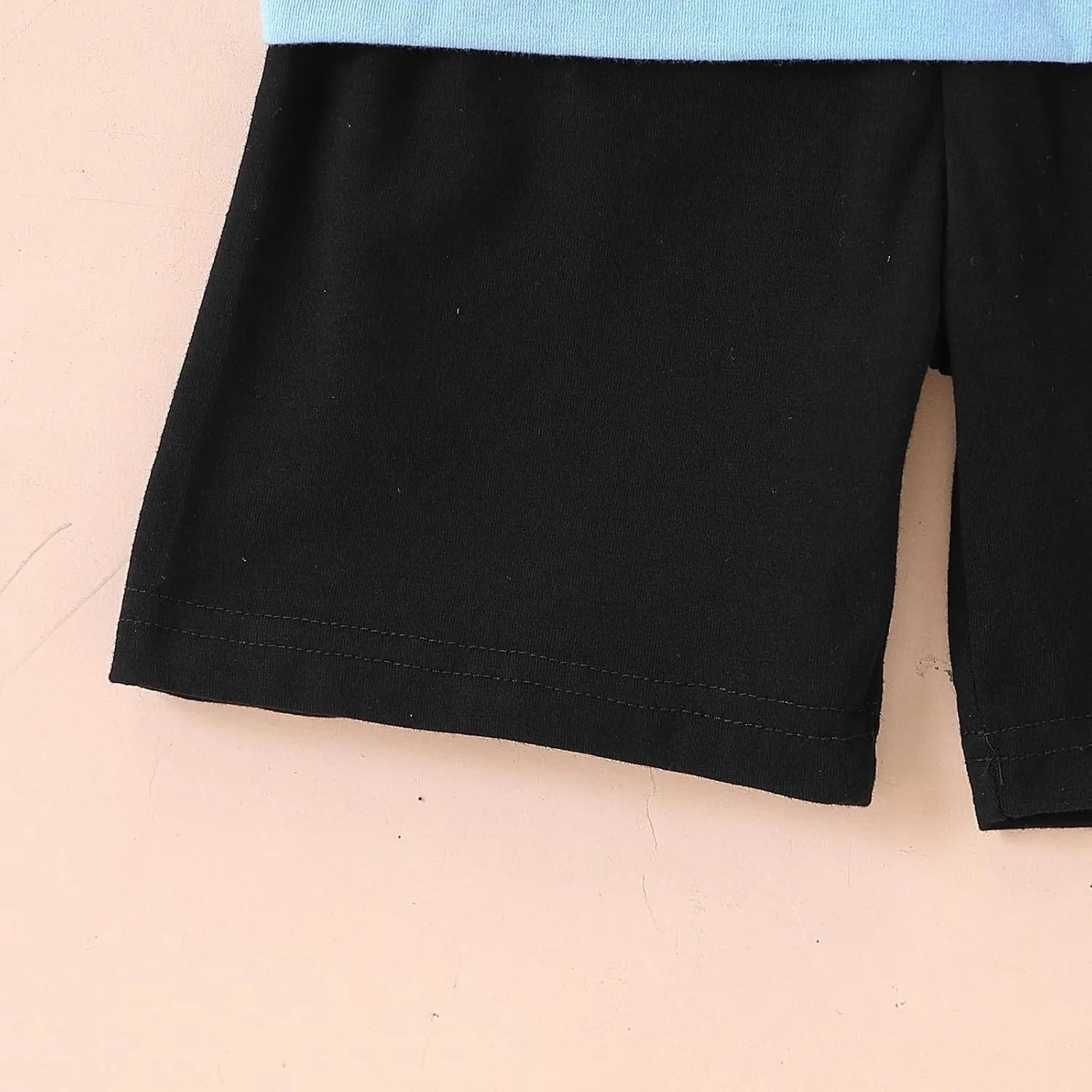 Kids Toddler Girl Clothes Summer 2 Piece Outfits Short Sleeved Top Solid Color Shorts Set