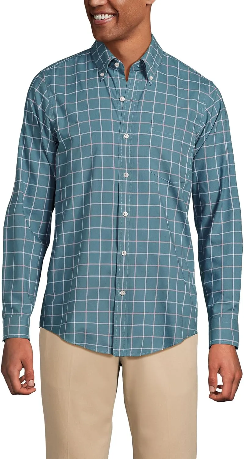Lands' End Men's Traditional Fit No Iron Twill Shirt