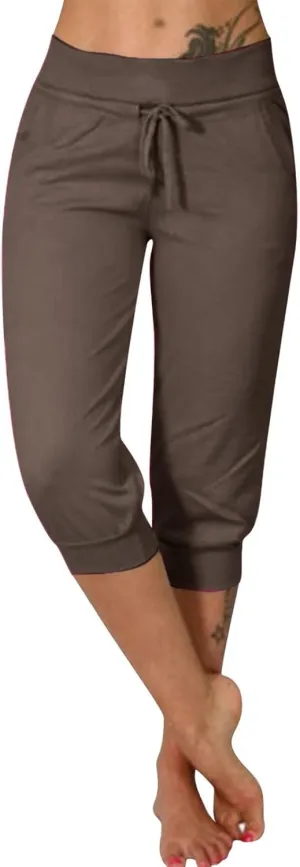 LCMTWX Plus Size Shorts Sports Yoga High Waist Draw Rope Capri Pants Plus Size Shorts Womans Shorts Boxer Shorts for Short