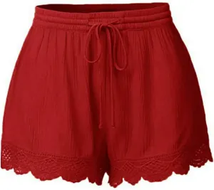 LCMTWX Plus Size Shorts Sweat Shorts Elastic Waist Running Workout Shorts with Pockets Women's Wide Leg Pants Plus Size