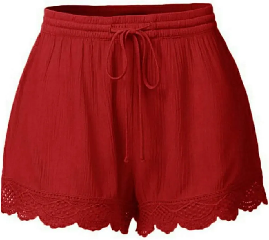 LCMTWX Plus Size Shorts Sweat Shorts Elastic Waist Running Workout Shorts with Pockets Women's Wide Leg Pants Plus Size