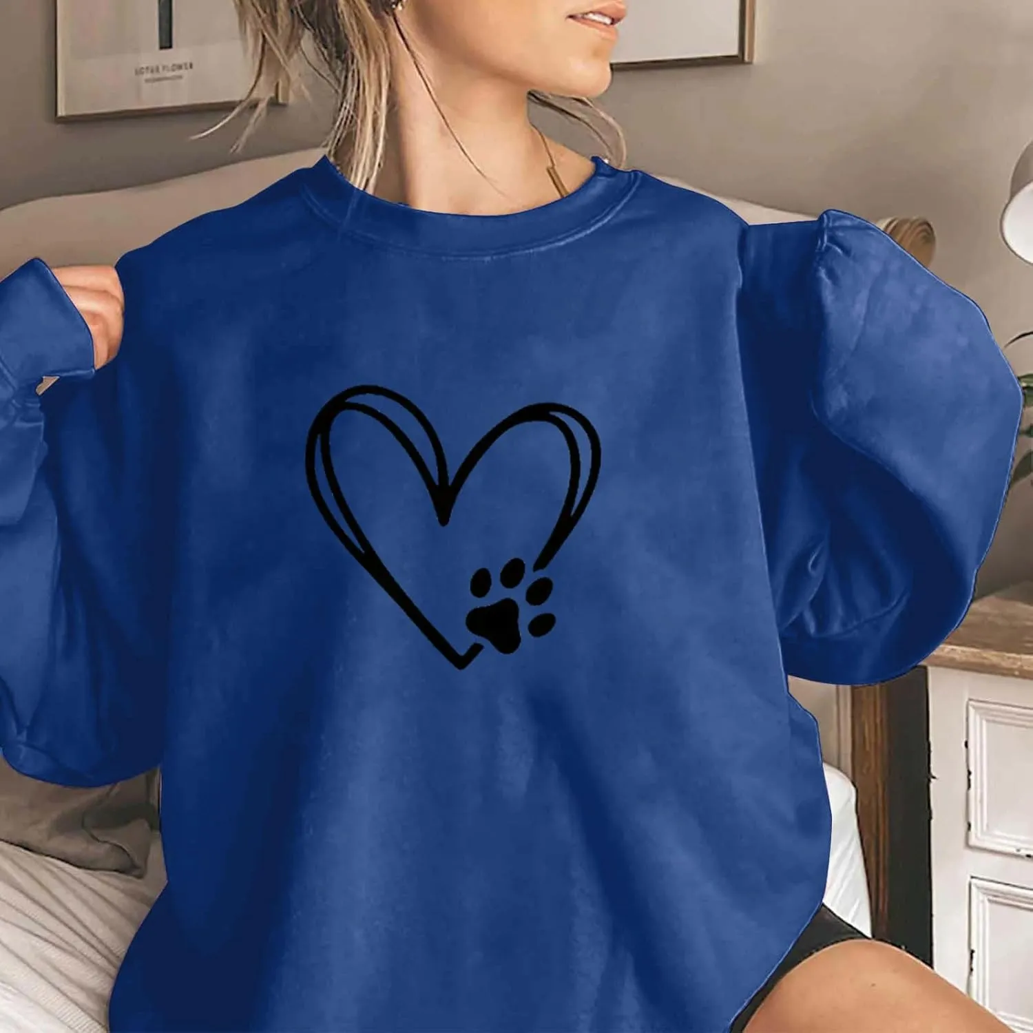 Long Sleeve SweatShirts for Teen Girls Crewneck Oversized Pullover Sweater 2024 Fashion Fall Casual Tops Clothes