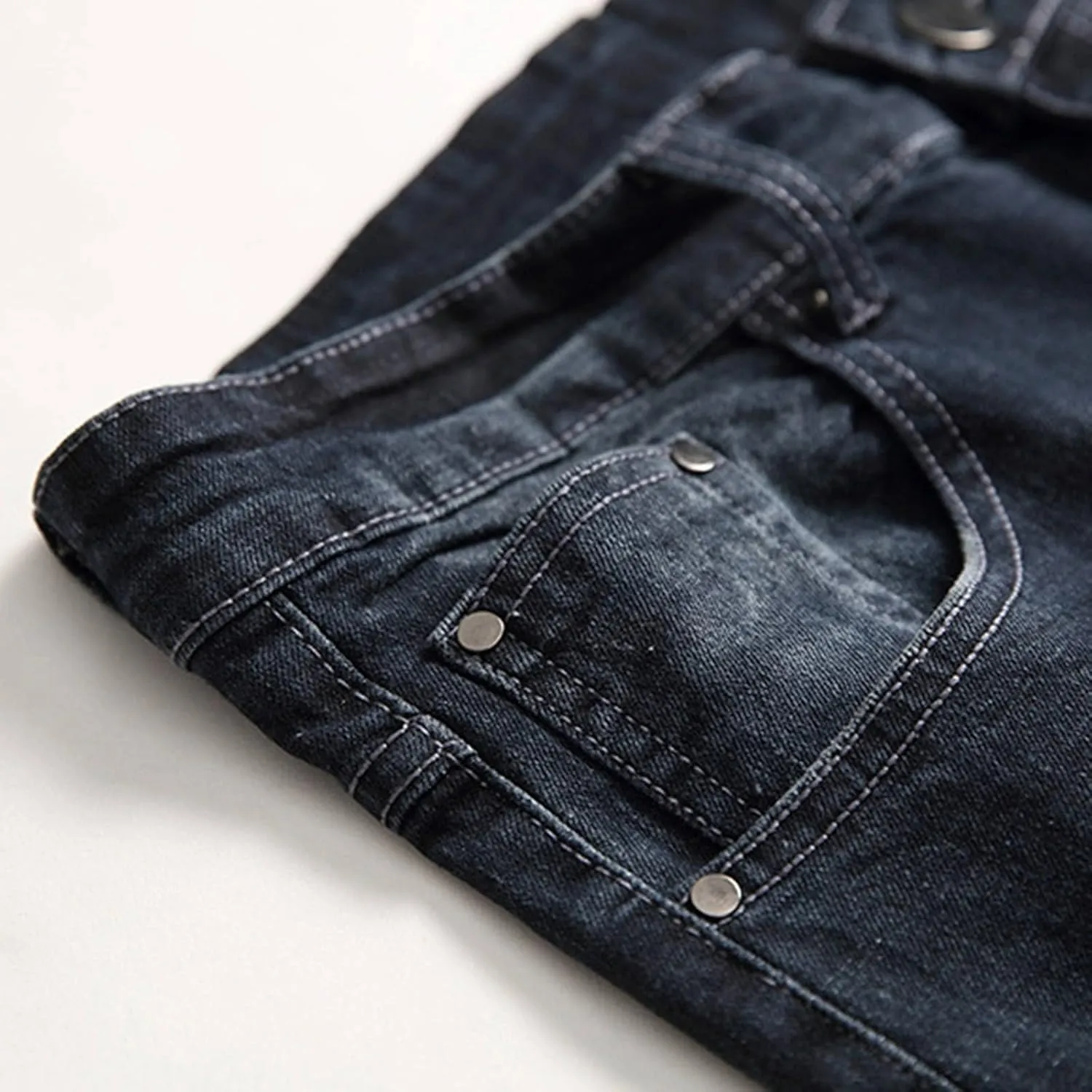 Male Casual Fashion Plus Size Ripped Jeans Straight Leg Plus Size Fashion Pants Men Jean Cut Jeans for Men Cut Jeans