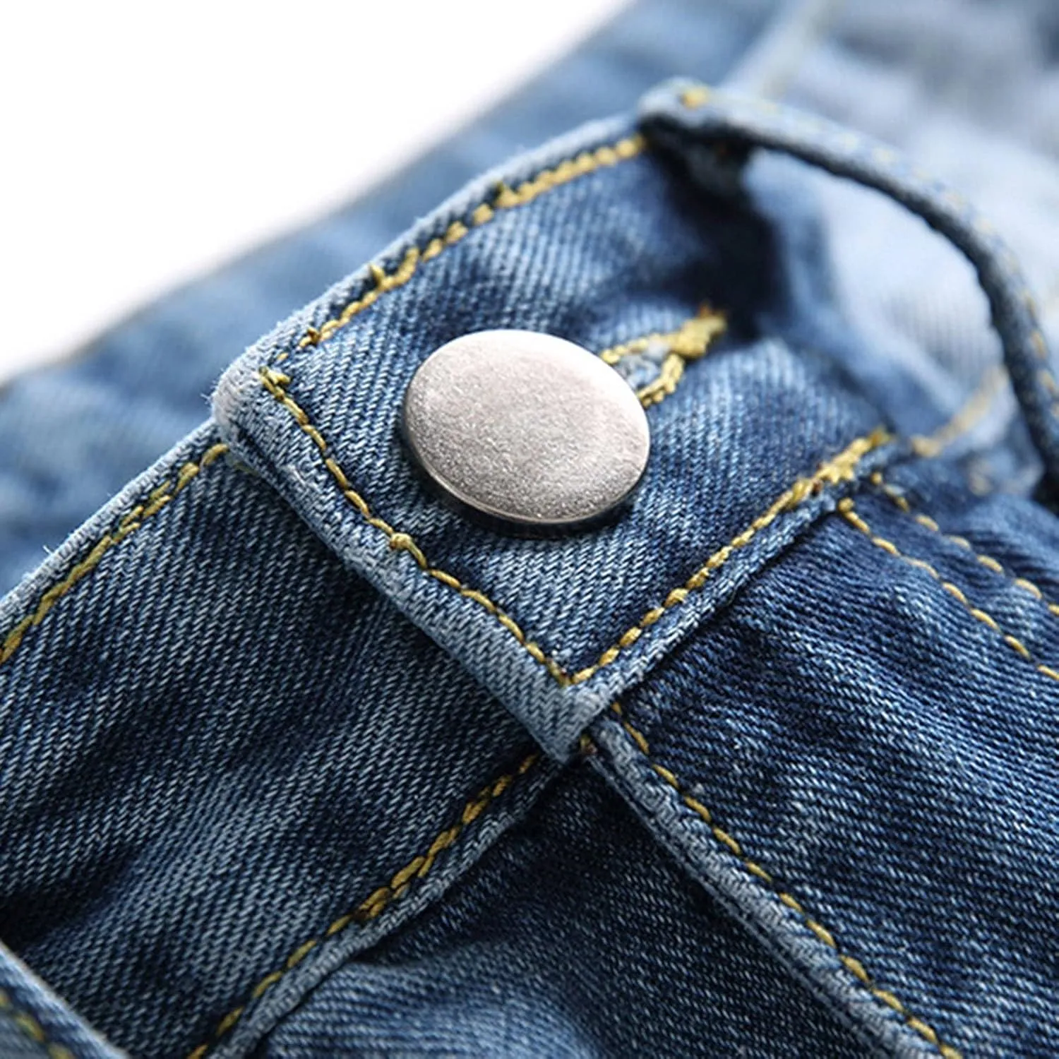 Male Casual Fashion Plus Size Ripped Jeans Straight Leg Plus Size Fashion Pants Men Jean Cut Jeans for Men Cut Jeans