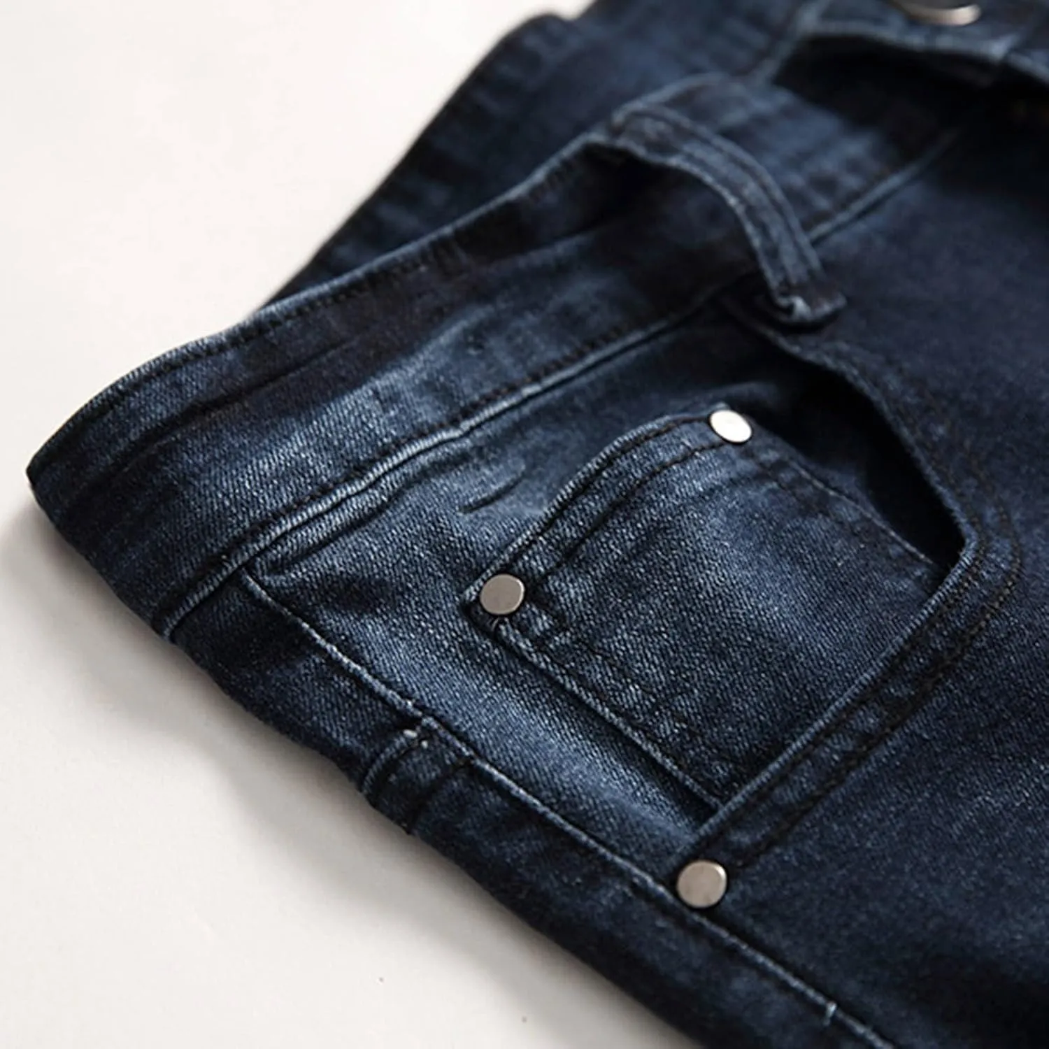 Male Casual Fashion Plus Size Ripped Jeans Straight Leg Plus Size Fashion Pants Men Jean Cut Jeans for Men Cut Jeans