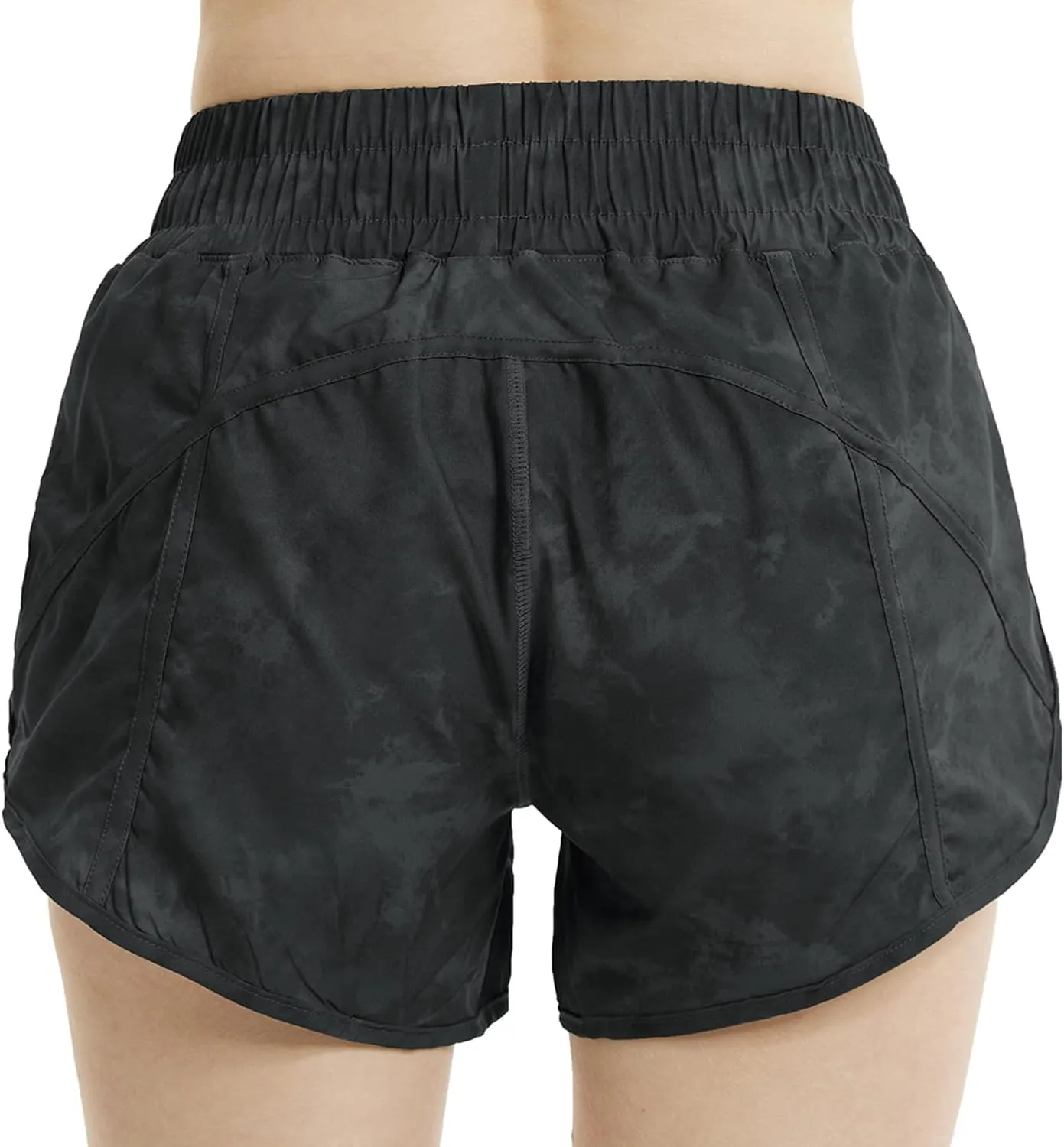 MCEDAR 4" Athletic Shorts for Women with Liner 2 in 1 Running Shorts Quick Dry Zipper Pocket Gym Workout Shorts
