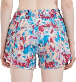 MCEDAR 4" Athletic Shorts for Women with Liner 2 in 1 Running Shorts Quick Dry Zipper Pocket Gym Workout Shorts