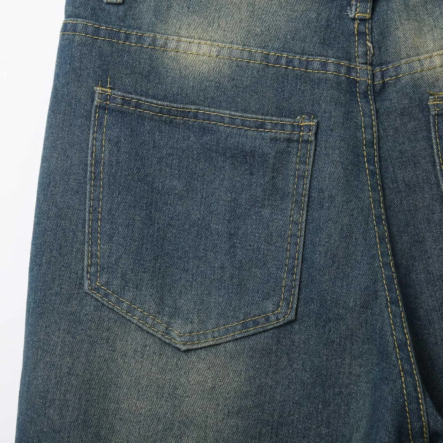 Mens Baggy Jean Shorts Loose Fit Below Knee Denim Shorts Summer Casual Y2K Streetwear Clothes