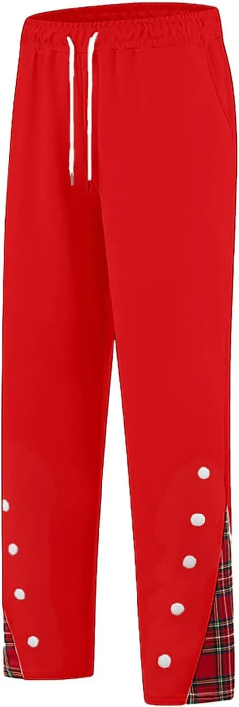 Men's Baggy Sweatpants Plus Size Elastic Waist Drawstring Wide Leg Casual Pants Fashion Breathable Joggers Trousers