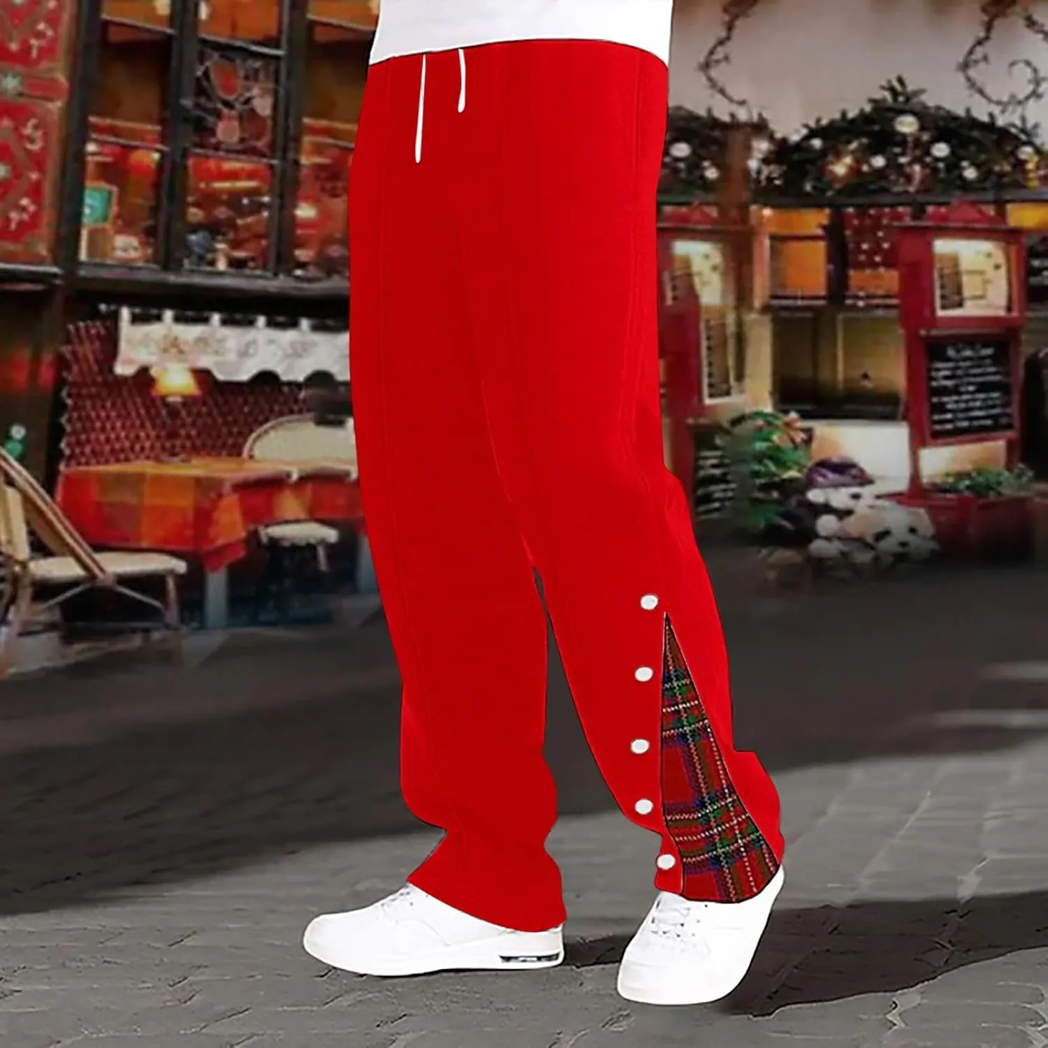 Men's Baggy Sweatpants Plus Size Elastic Waist Drawstring Wide Leg Casual Pants Fashion Breathable Joggers Trousers