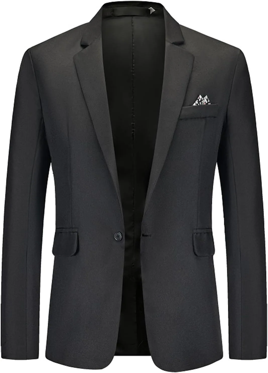 Mens Business Tuxedo Blazer One Button Shawl Lapel Slim Fit Suit Jacket Sport Coat Dinner Party Prom Wedding Jacket