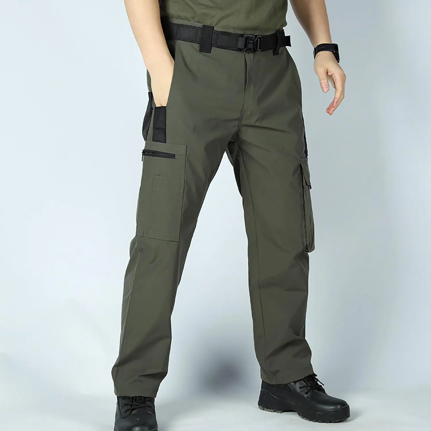 Men's Durable Multi-Pocket Combat Training Pants，Lightweight Outdoor Sports Cargo Pants.