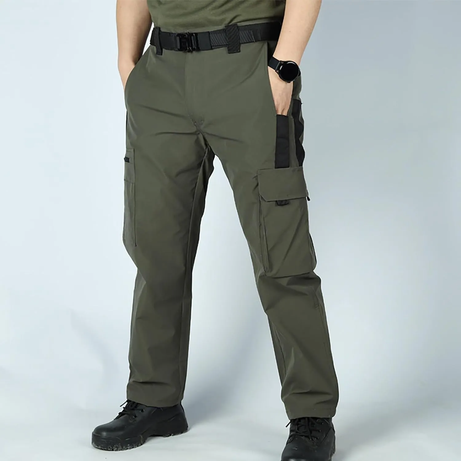 Men's Durable Multi-Pocket Combat Training Pants，Lightweight Outdoor Sports Cargo Pants.