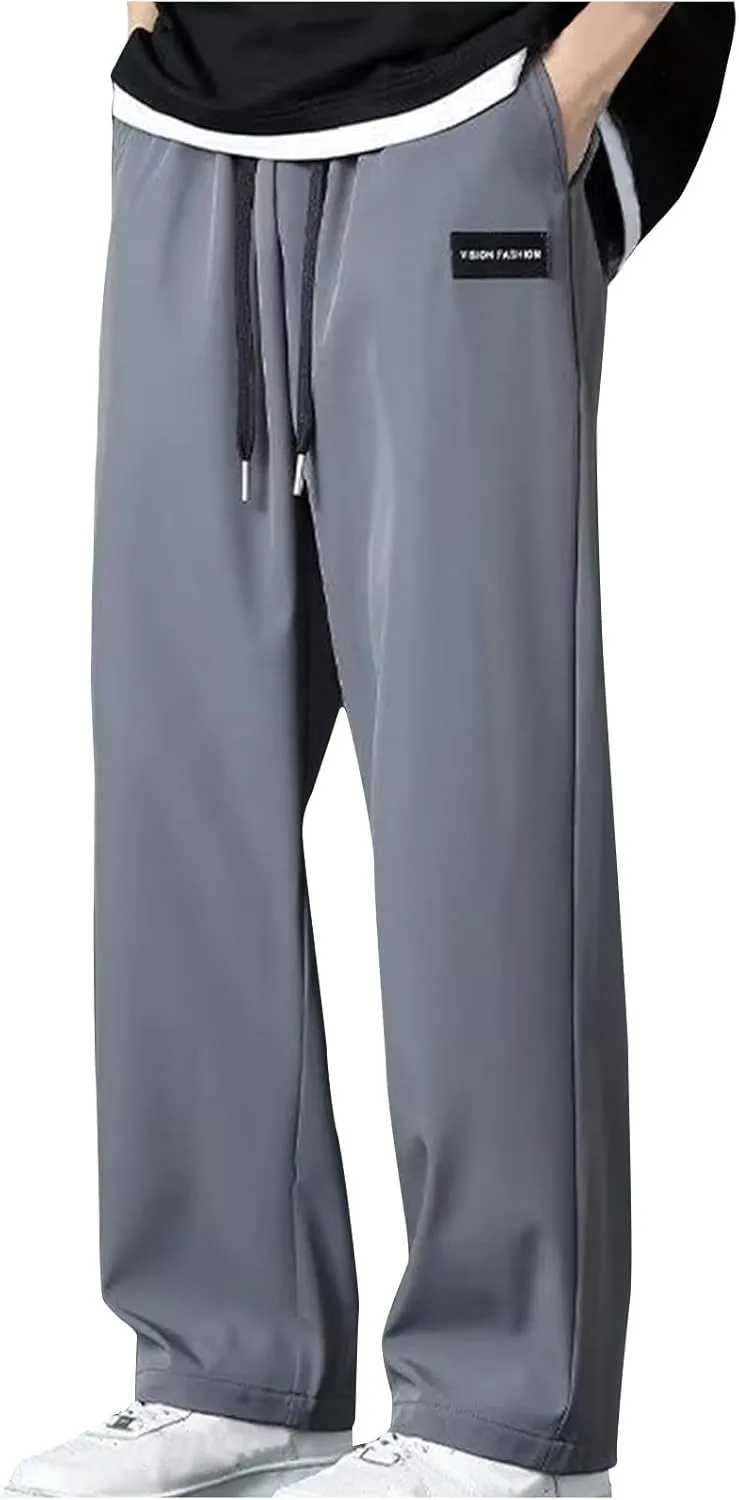 Men's Hiking Pants Lightweight Straight Leg Sweatpants Big and Tall Men Summer Running Workout Pants Moisture Wicking
