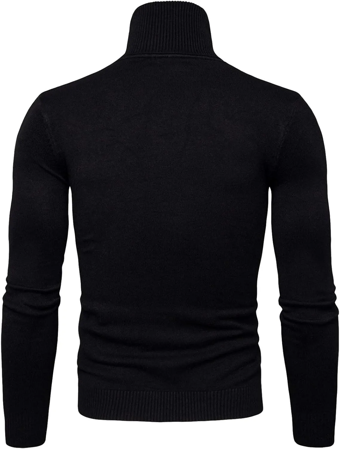 Men's Mock Turtleneck Lightweight Slim Fit Pullover Long Sleeve Solid Color Knitwear Casual Loose Oversize Sweater