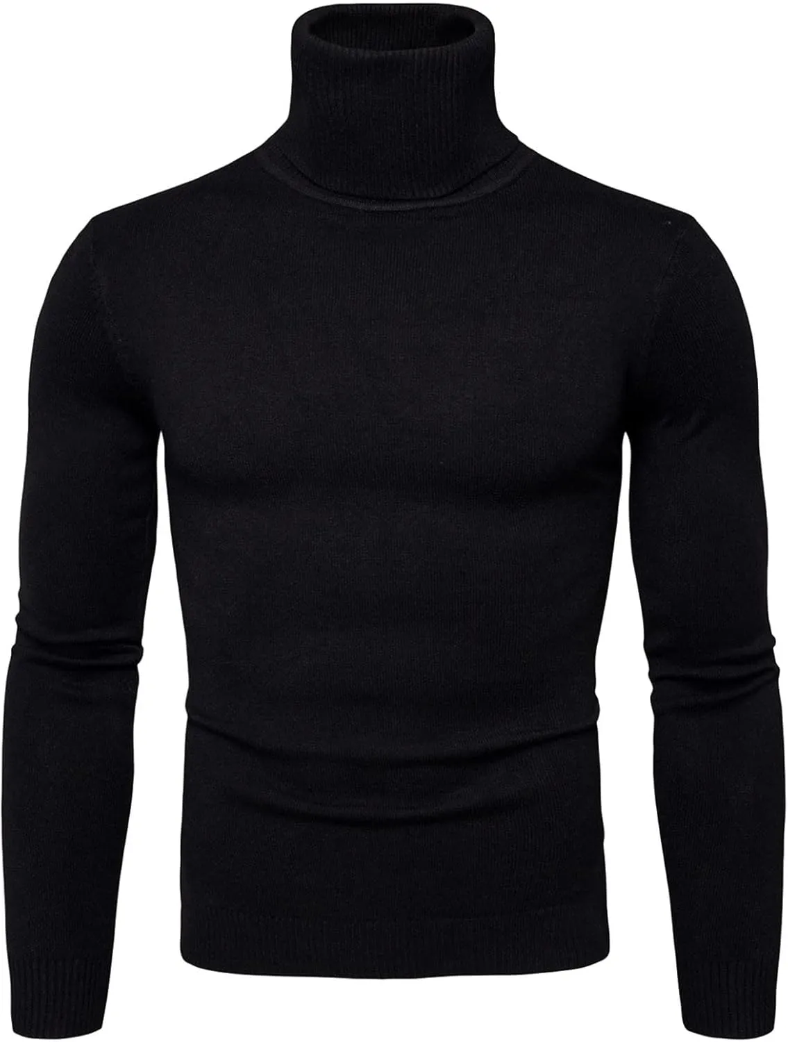Men's Mock Turtleneck Lightweight Slim Fit Pullover Long Sleeve Solid Color Knitwear Casual Loose Oversize Sweater