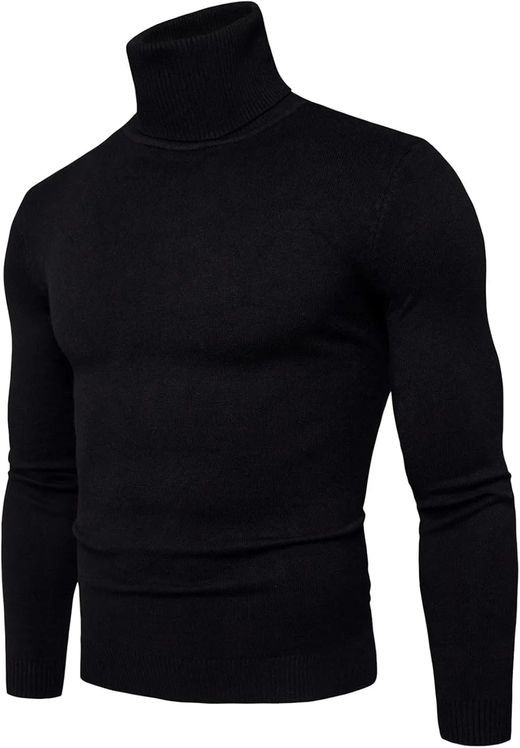 Men's Mock Turtleneck Lightweight Slim Fit Pullover Long Sleeve Solid Color Knitwear Casual Loose Oversize Sweater