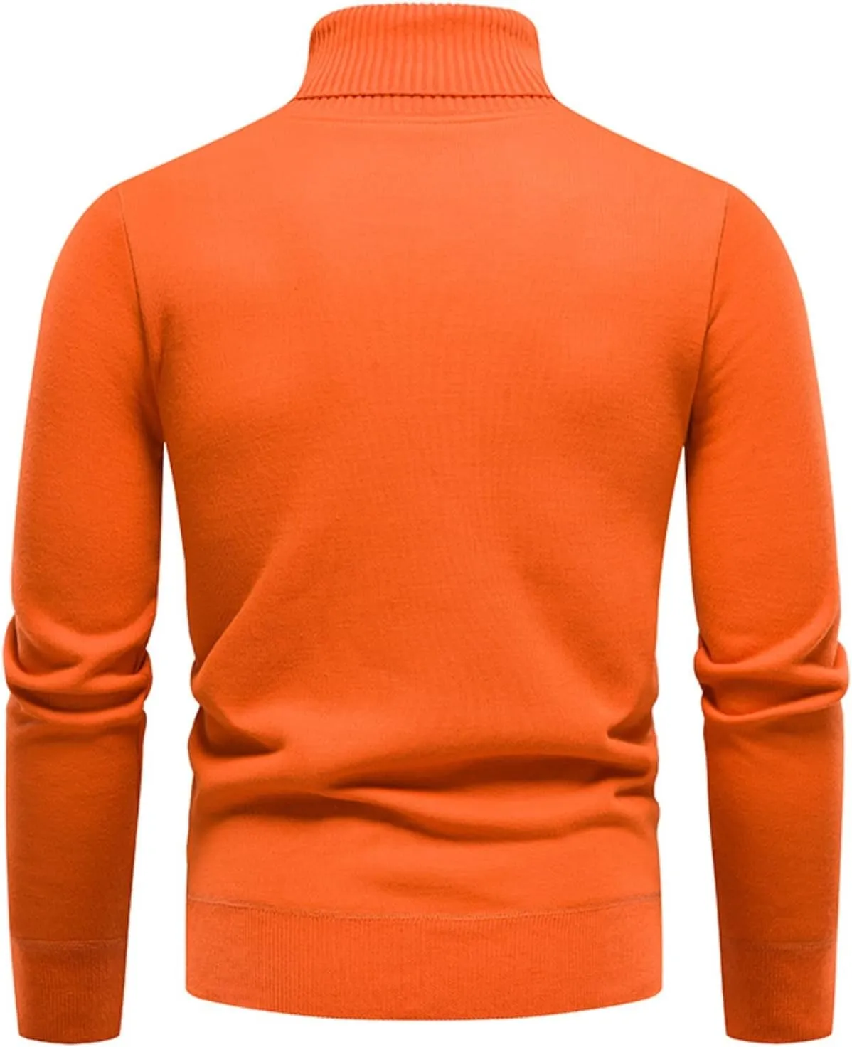 Mens Mock Turtleneck Long Sleeve Solid Color Pullover Lightweight Slim Fit Knitwear Casual Loose Fall Fashion Sweater