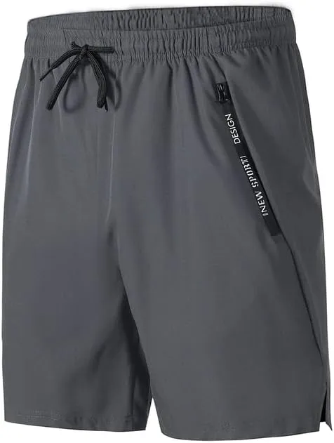Men's Quick-Dry Track Shorts with Side Pockets - Lightweight Athletic Shorts for Running, Training & Casual Wear