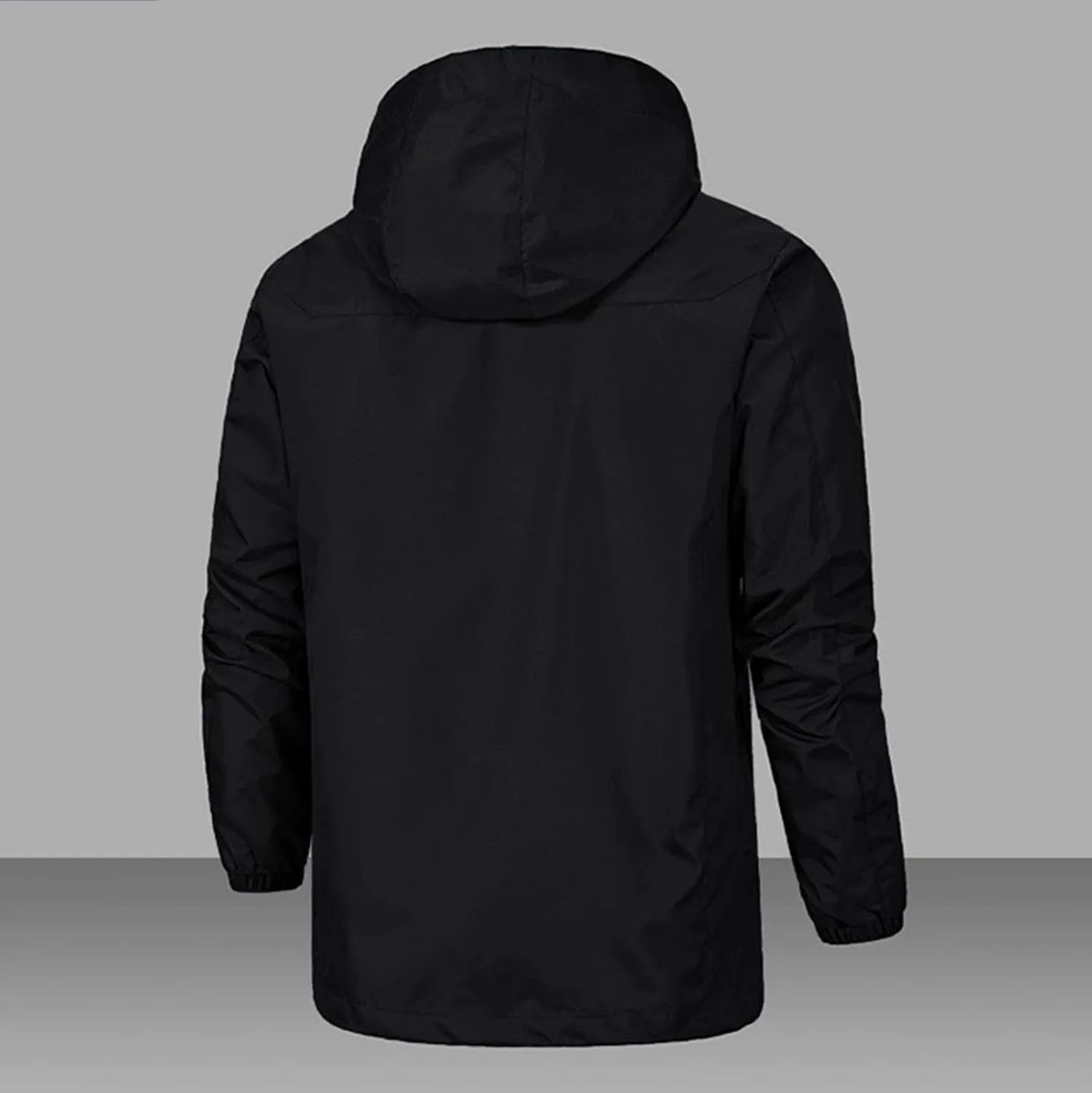 Men's Rain Jacket Soft Shell Waterproof Lightweight Packable Rain Shell Raincoat with Hood for Golf Hiking Travel