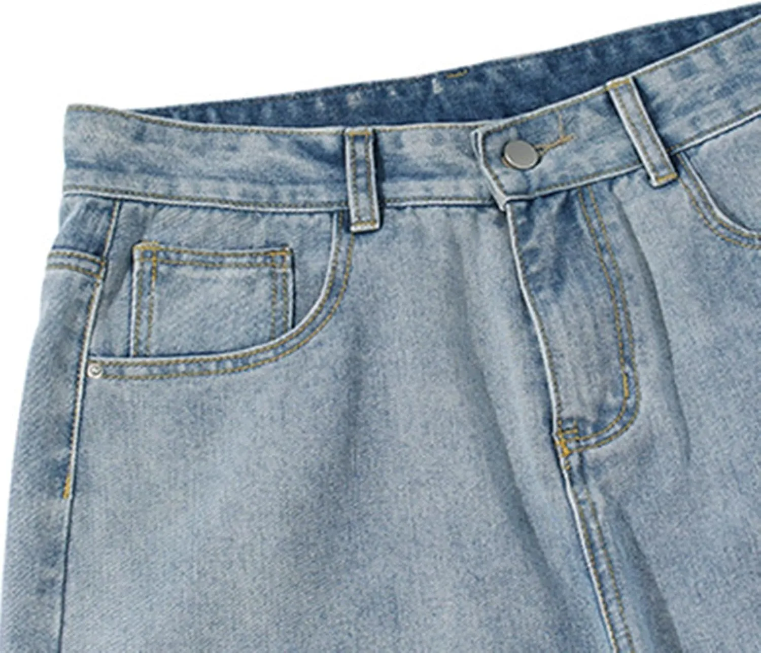 Men's Relaxed Fit Jeans Stretch Casual Straight Leg Jeans Y2k Fashion Streetwear Harajuku Denim Pant Trousers for Men