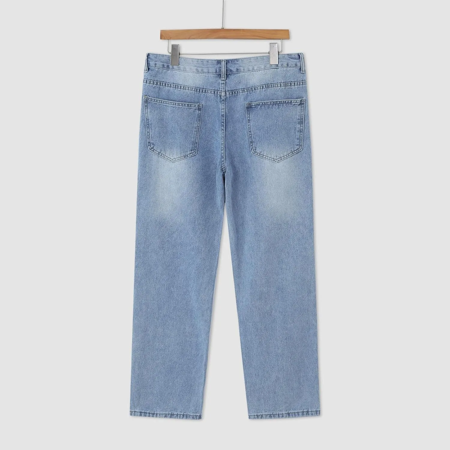 Men's Relaxed Fit Jeans Y2k Hip Hop Denim Pants Casual Straight Leg Vintage Streetwear Harajuku Jeans Trousers