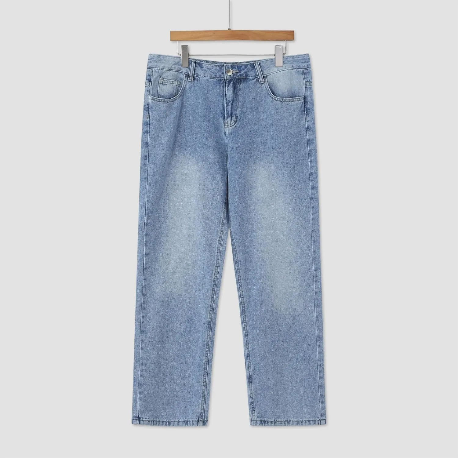 Men's Relaxed Fit Jeans Y2k Hip Hop Denim Pants Casual Straight Leg Vintage Streetwear Harajuku Jeans Trousers
