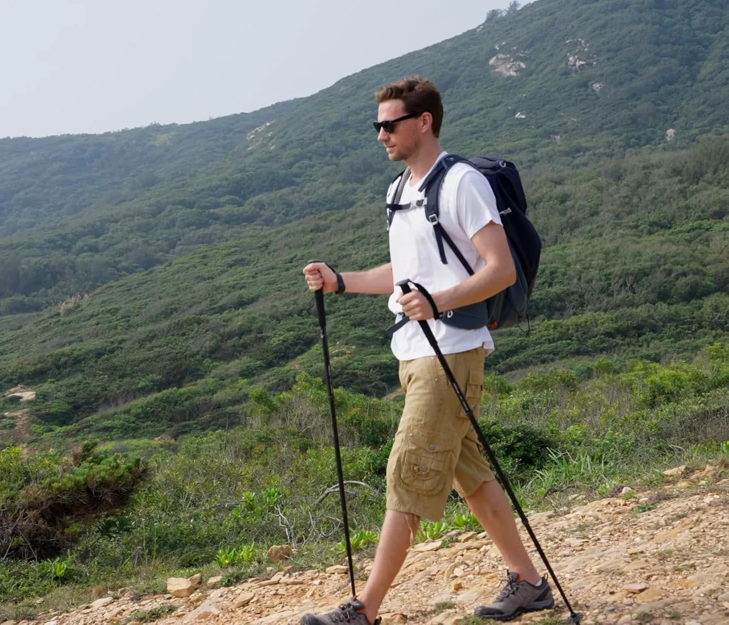 Men's Ripstop Cargo Shorts-Long Cotton Twill Straight Leg for Work Outdoor