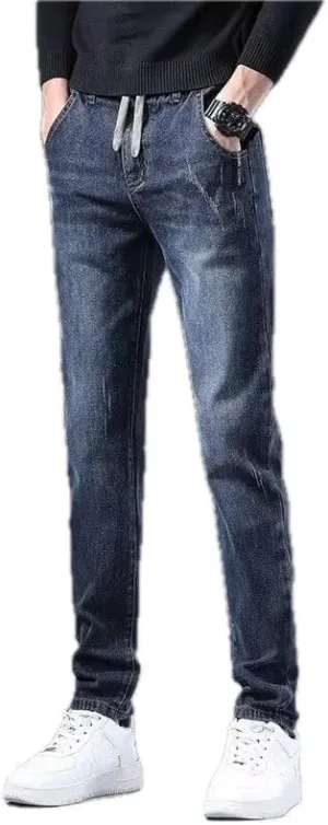 Men's Straight Leg Jeans Loose Fit Denim Pants All Matching Long Trousers with Zipper Fly Relaxed Fit Jeans Men's