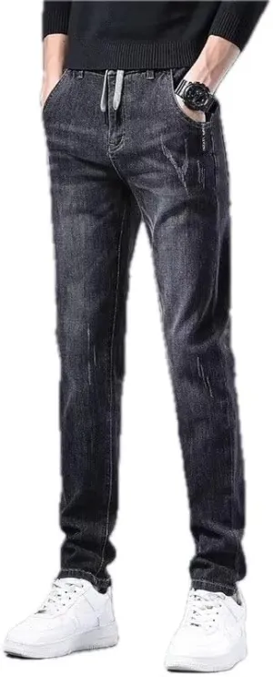 Men's Straight Leg Jeans Loose Fit Denim Pants All Matching Long Trousers with Zipper Fly Relaxed Fit Jeans Men's