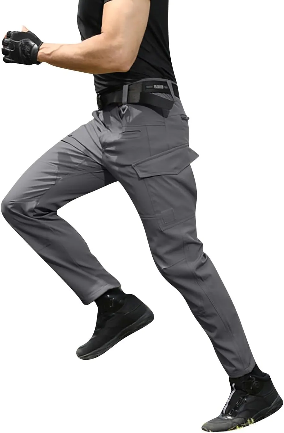 Men's Tactical Cargo Pants Water Resistant Lightweight Hiking Sweatpants Outdoor Work Pants with Pockets