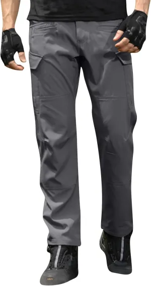 Men's Tactical Cargo Pants Water Resistant Lightweight Hiking Sweatpants Outdoor Work Pants with Pockets