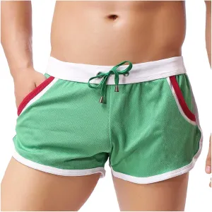 Mens Workout Shorts Big Tall Drawstring Elastic Waist Gym Running Athletic Shorts Lightweight Quick Dry Track Shorts