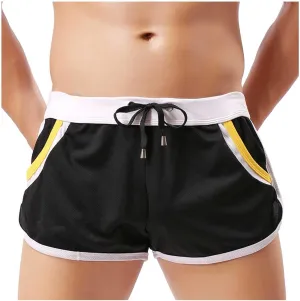 Mens Workout Shorts Big Tall Drawstring Elastic Waist Gym Running Athletic Shorts Lightweight Quick Dry Track Shorts