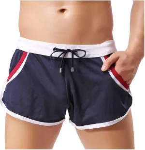 Mens Workout Shorts Big Tall Drawstring Elastic Waist Gym Running Athletic Shorts Lightweight Quick Dry Track Shorts