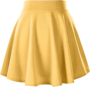 Mini Skirt for Women High Waisted Tennis Skirt Stretchy Flared Casual Skater Skirt School Teen Girls Pleated Skirts