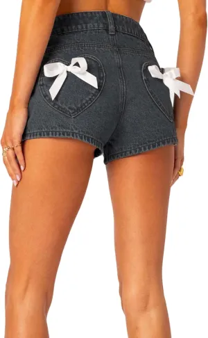 Mxiqqpltky Star Patchwork Denim Shorts Women Mid Waist Bodycon Raw Hem Grunge Harajuku Stretchy Jean Shorts Y2k Streetwear