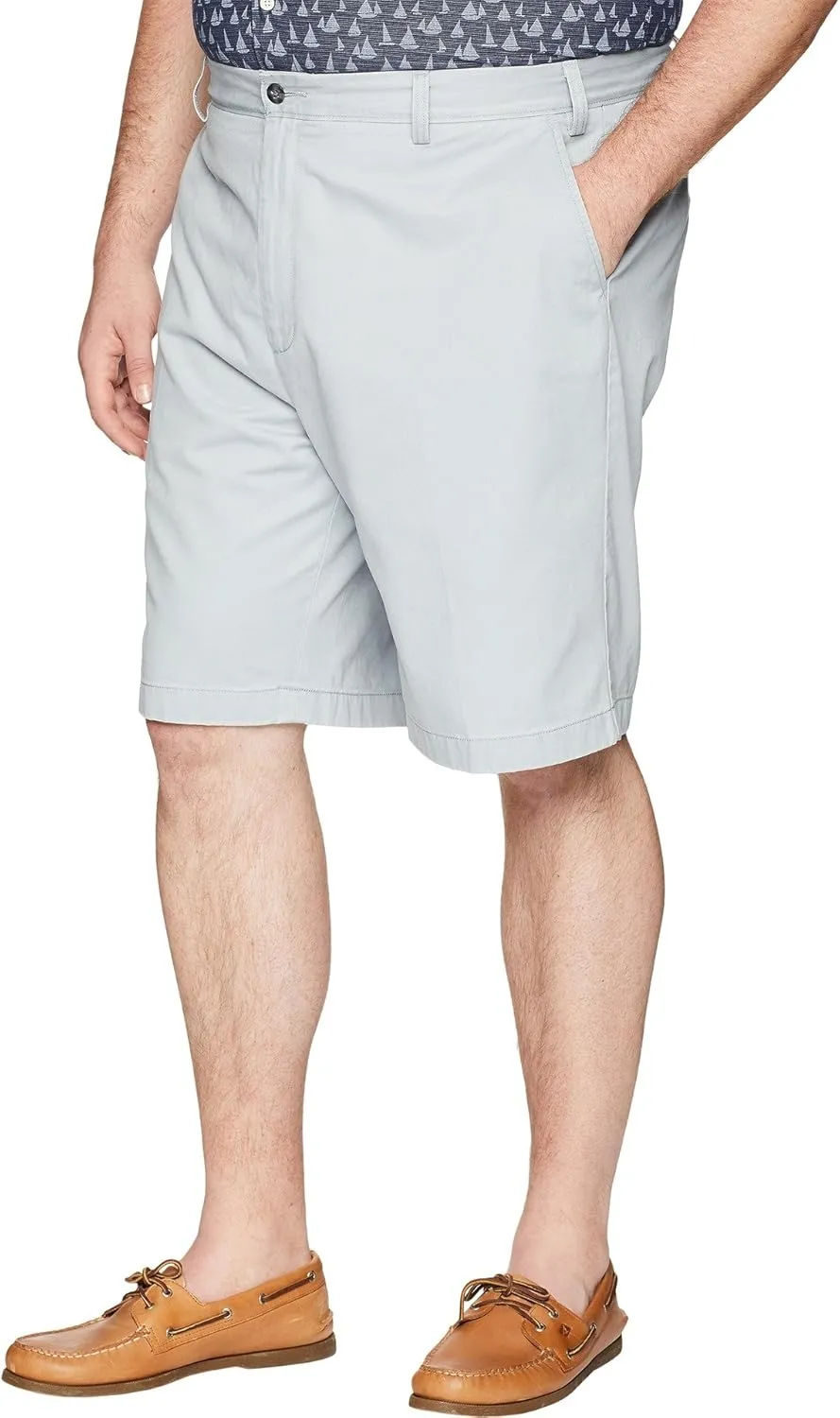 Nautica Men's Cotton Twill Flat Front Chino Short