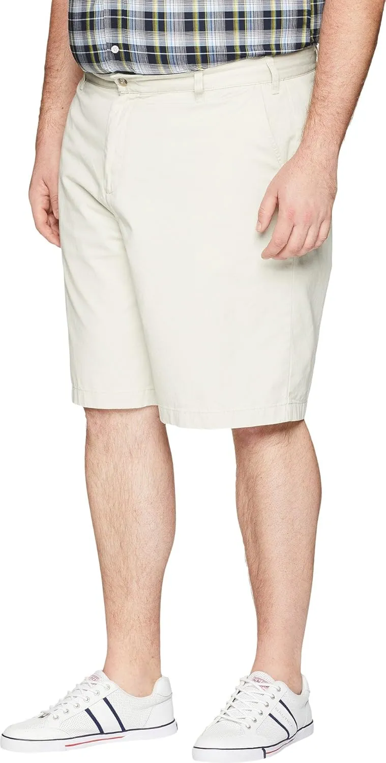 Nautica Men's Cotton Twill Flat Front Chino Short