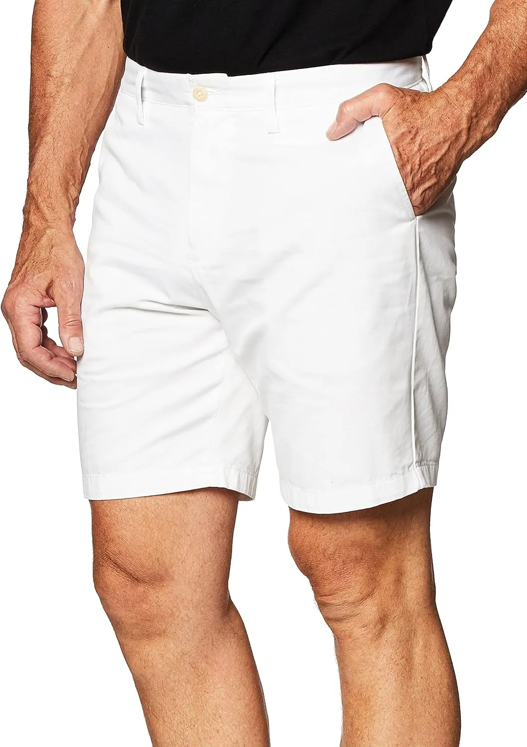 Nautica Men's Cotton Twill Flat Front Chino Short