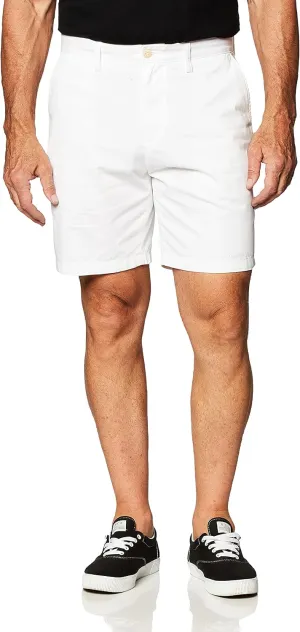 Nautica Men's Cotton Twill Flat Front Chino Short