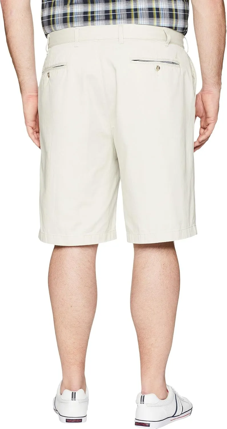 Nautica Men's Cotton Twill Flat Front Chino Short