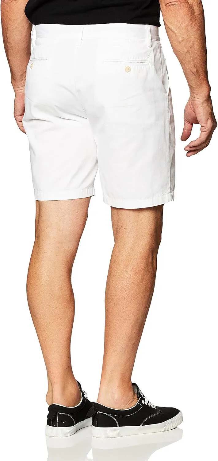 Nautica Men's Cotton Twill Flat Front Chino Short