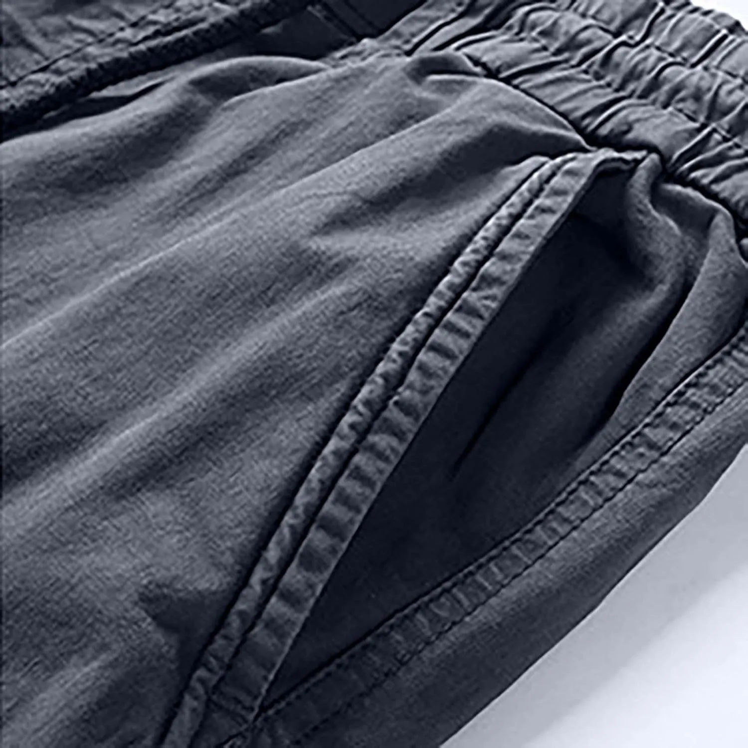 Outdoor Military Work Cargo Pants for Men Cotton Tactical Ripstop Trousers Casual Elastic Waistband Jogger Sweatpants