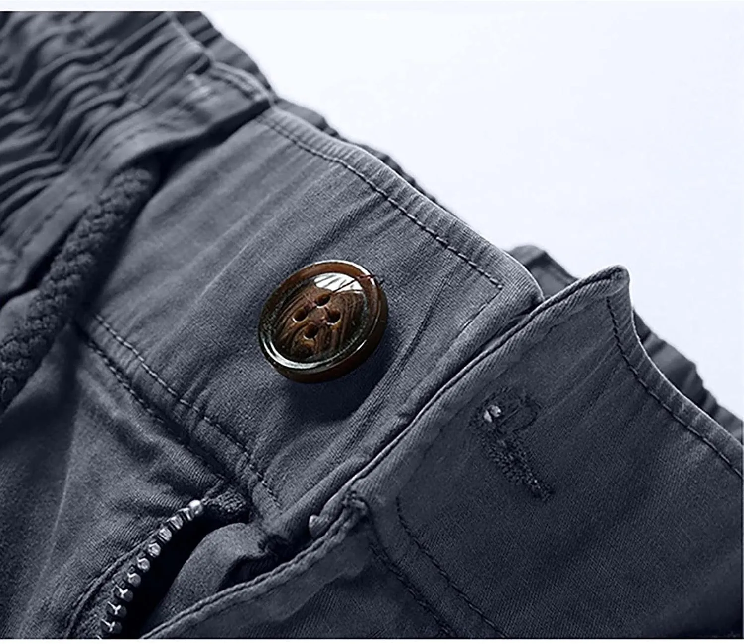 Outdoor Military Work Cargo Pants for Men Cotton Tactical Ripstop Trousers Casual Elastic Waistband Jogger Sweatpants