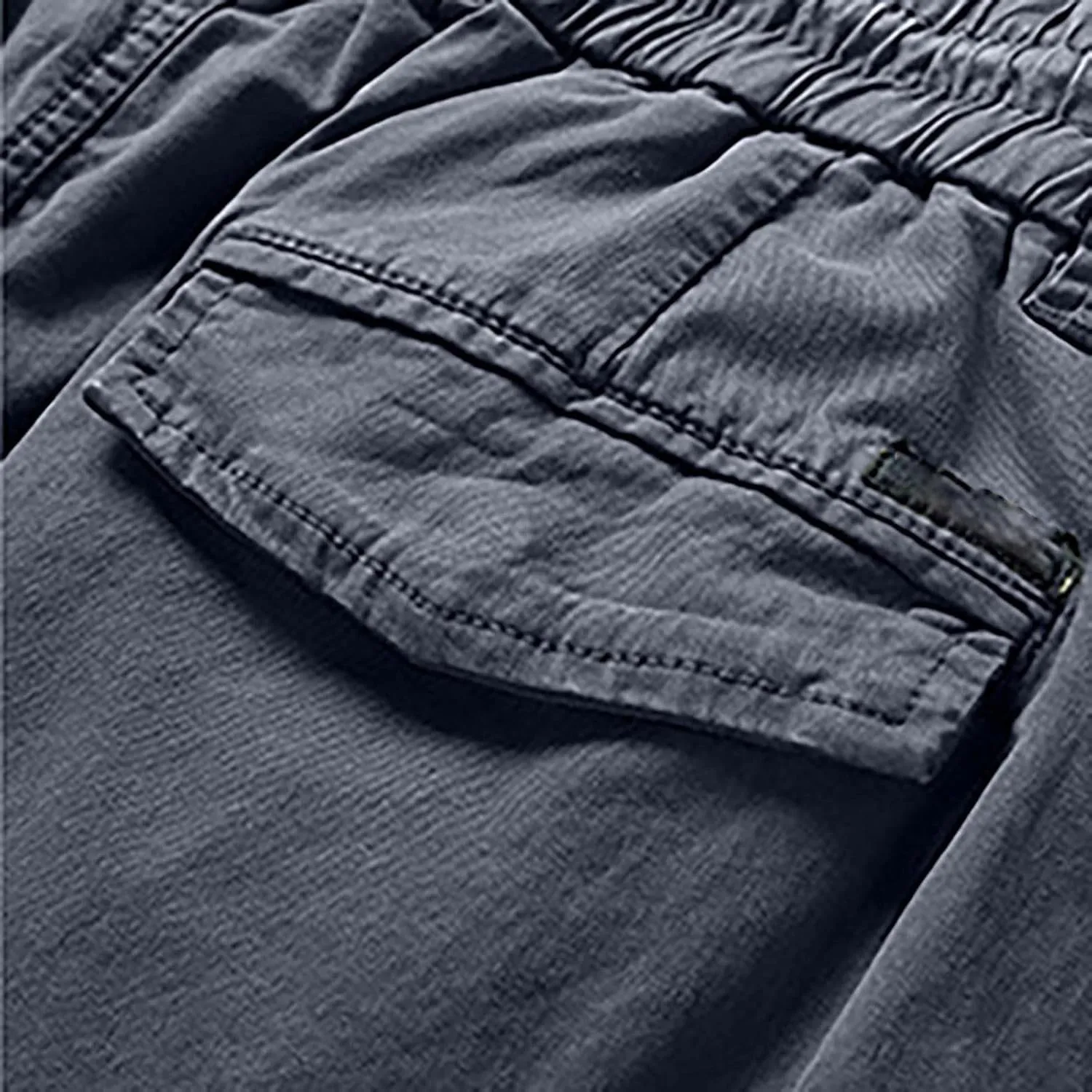 Outdoor Military Work Cargo Pants for Men Cotton Tactical Ripstop Trousers Casual Elastic Waistband Jogger Sweatpants