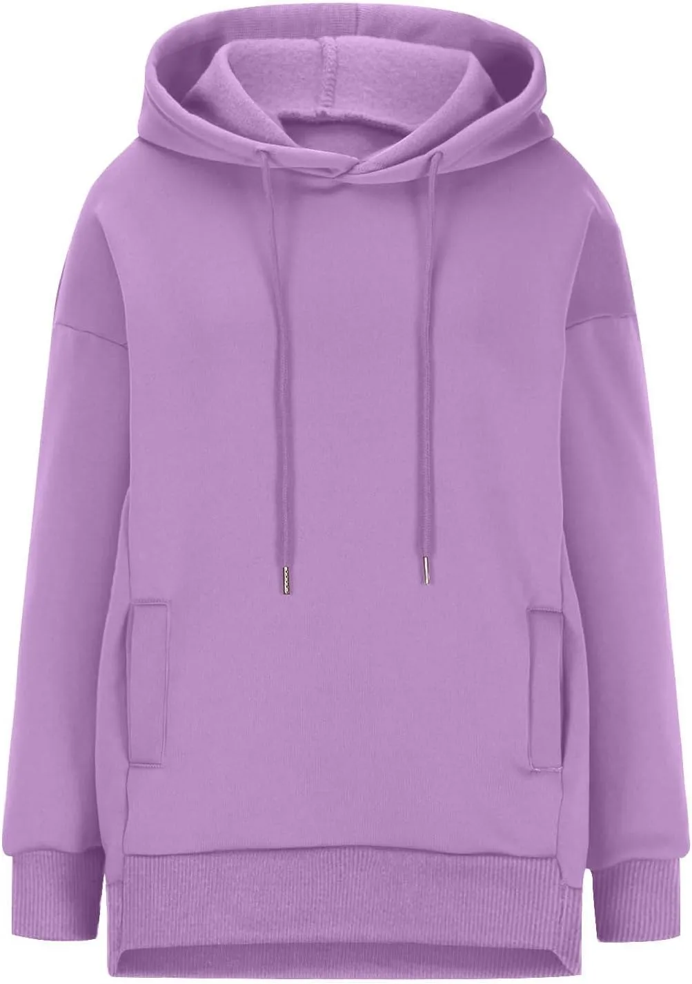 Oversized Hoodies for Womens Fleece Solid Colour Sweatshirts Long Sleeve Sweaters Pullover y2k Fall Outfits with Pocket