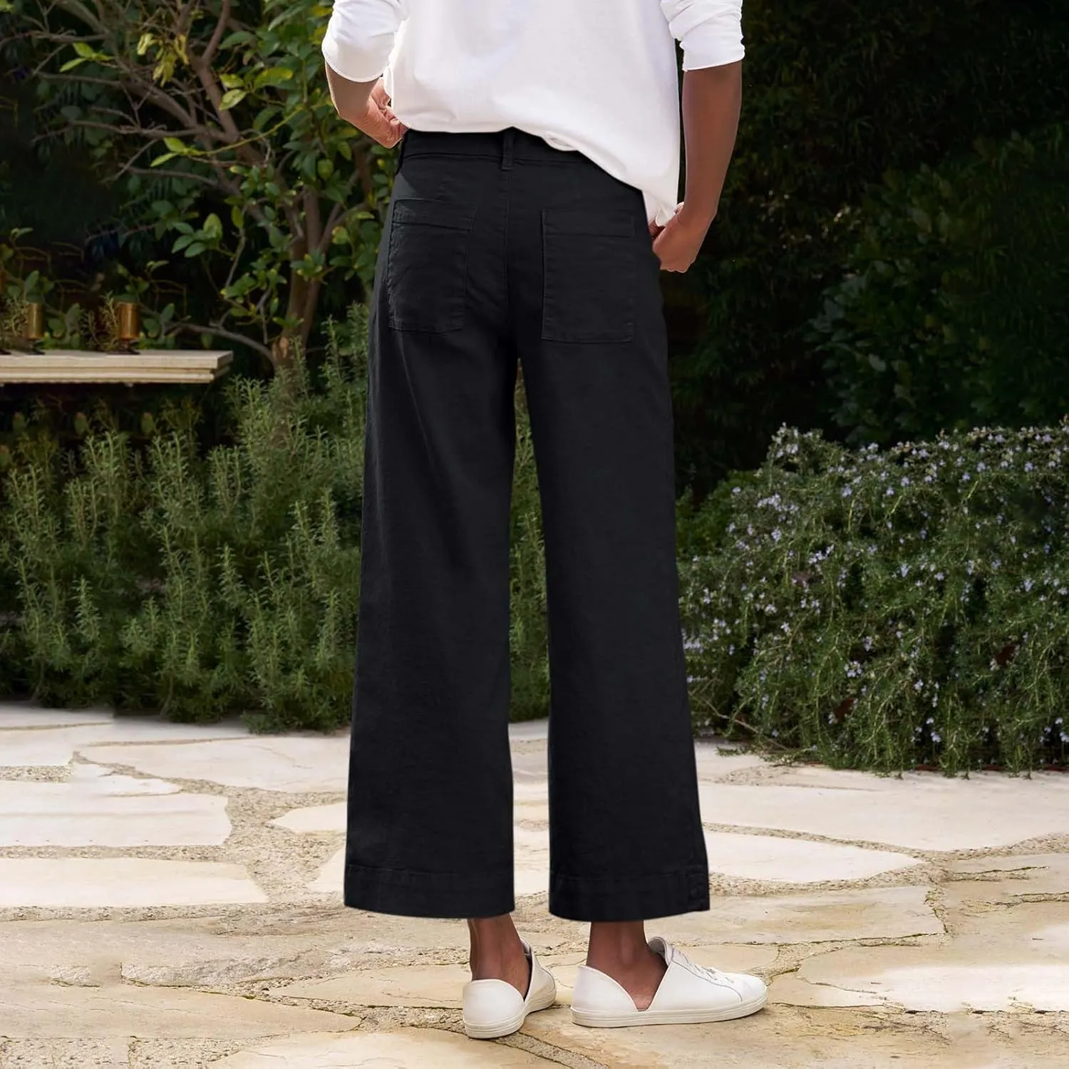 Pants for Women, Straight Leg Casual Pants Peasant Linen Comfortable Fit Trendy